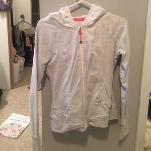 Grey/peach lulu lemon zip up