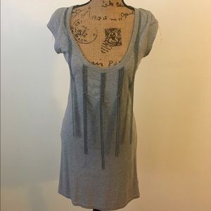 DKNY fringe shirt dress.