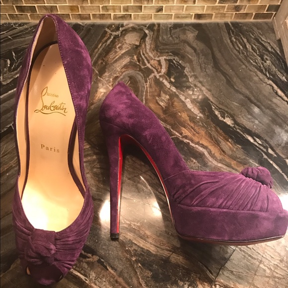 Christian Louboutin Shoes - Christian Louboutin Suede Lady Gres Pumps