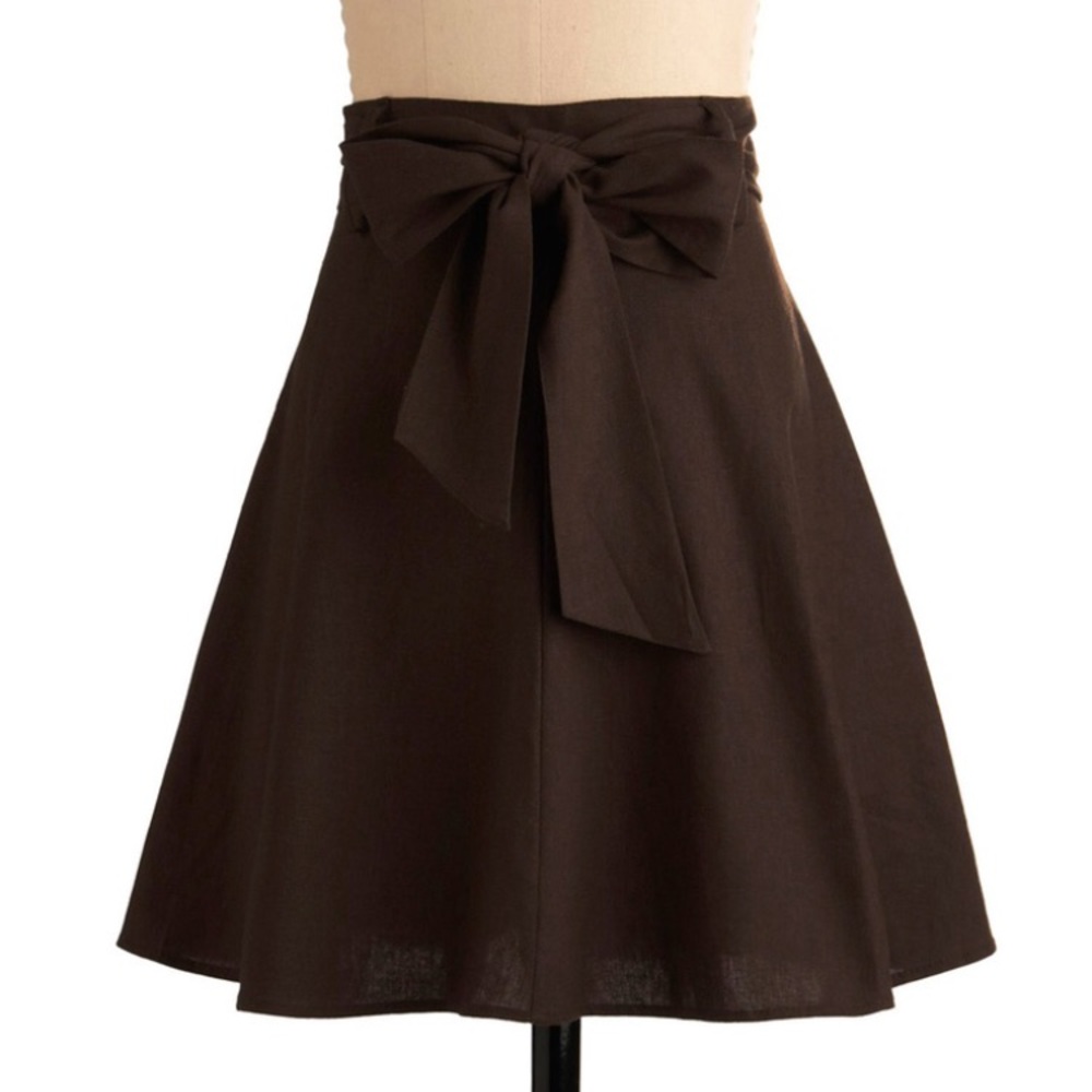 ModCloth Musee Matisse Skirt in Brown
