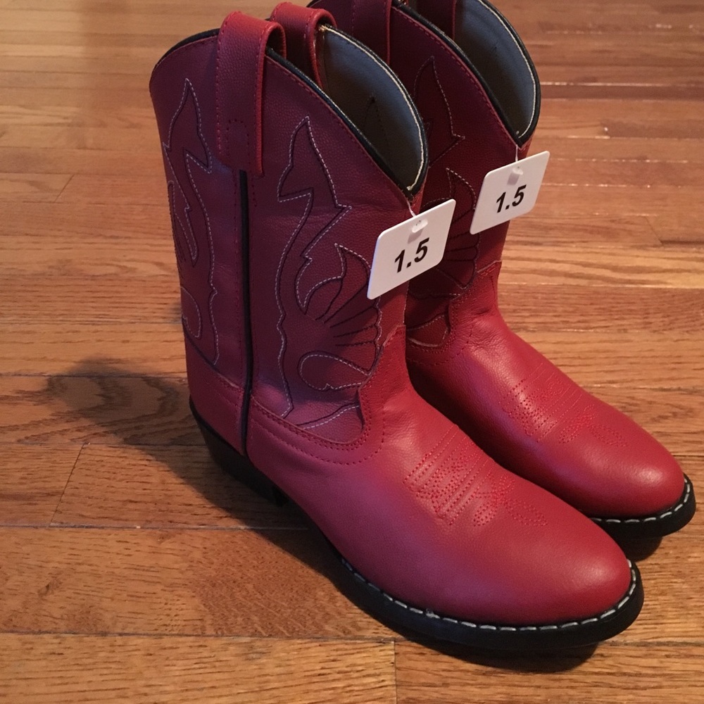 Brand new red Cowboy/girl boots size 1.5