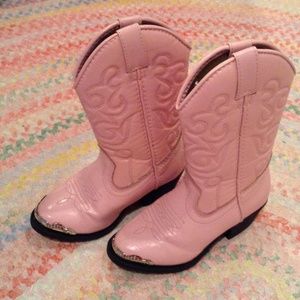 EUC Toddler pink cowgirl boots