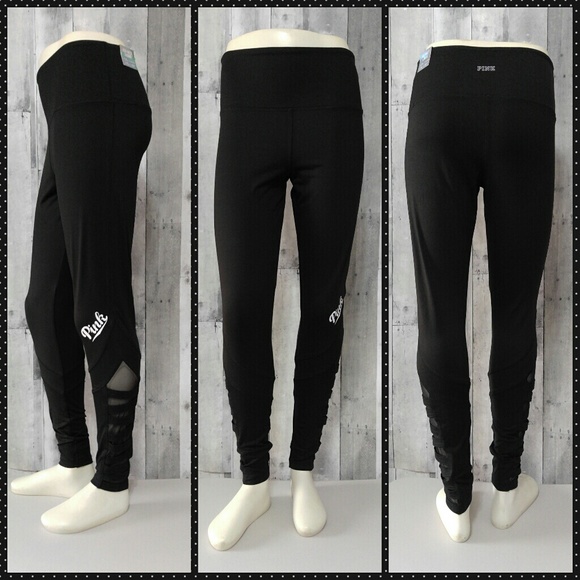 PINK Victoria's Secret Pants - VS pink Ultimate Strappy Mesh leggings