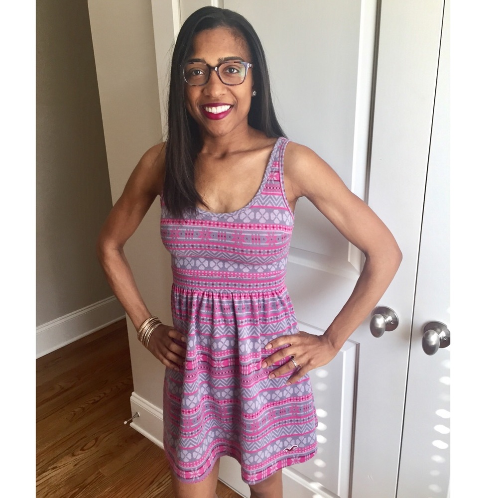 Hollister Tribal Printed Skater Dress sz S