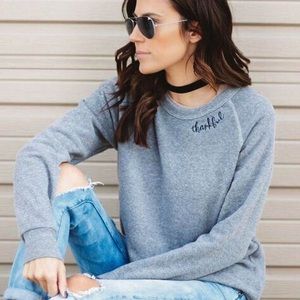 ILY COUTURE | THANKFUL EMBROIDERED SWEATSHIRT