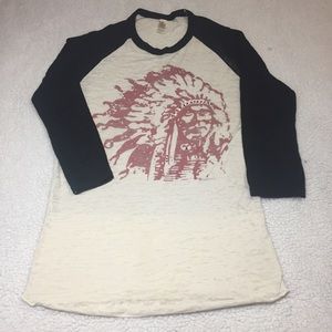 VINTAGE Burnout Shirt w/ 3/4 sleeves