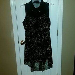 Animal print high low dress