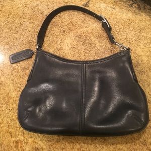 Coach black leather purse
