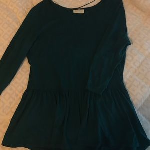 SOFT 3/4 length sleeve peplum tshirt