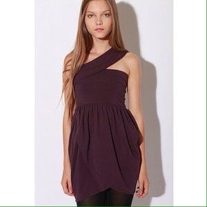 GF Geren Ford Purple One Shoulder Dress