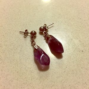 Vintage purple amethyst earrings
