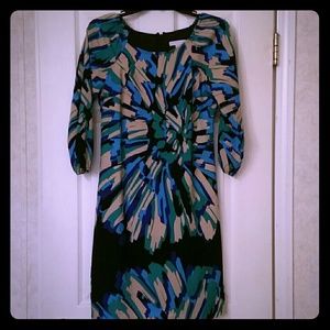 NYC Abstract Flower Shift Dress