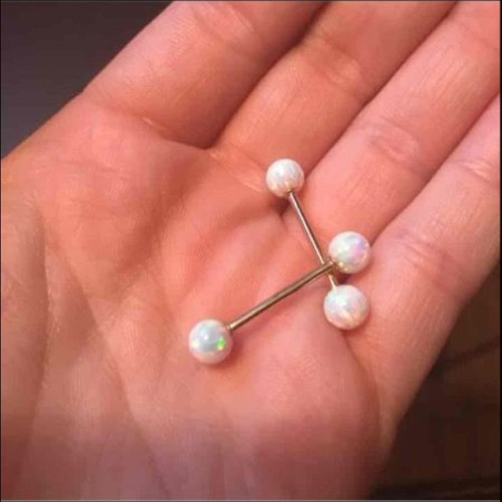 14k gold nipple rings