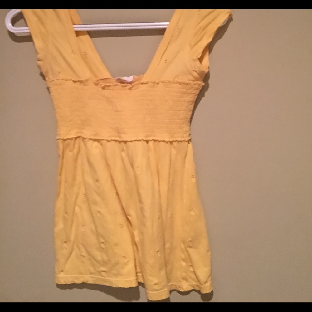 Yellow Bandeau Baby Doll Top
