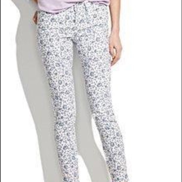 Madewell Denim - Madewell Floral Mid Rise Skinny Ankle Jeans