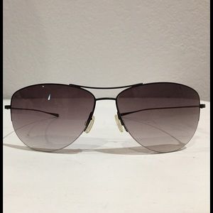 Oliver Peoples Black Semi-Rimless Sunglasses (NEW)