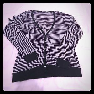 Splendid Women's Navy, White Cardigan