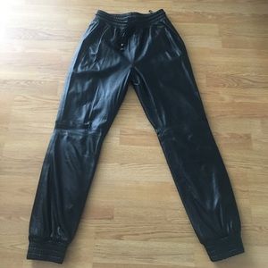 Leather Sweatpants