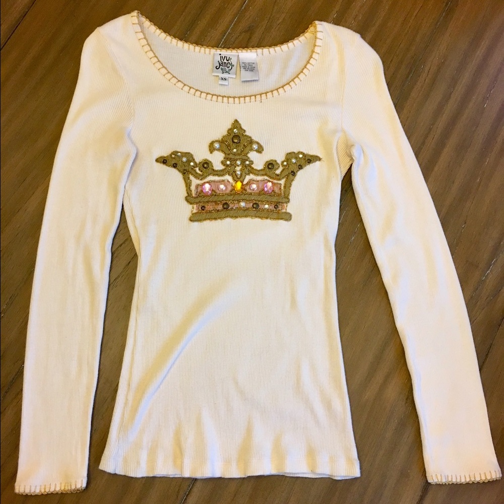 Ivy Jane Crown Embroidered Top XS