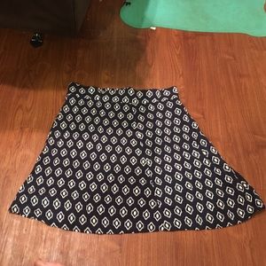 Blue and white mid skirt