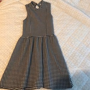 Cute mini collar fit and flare dress