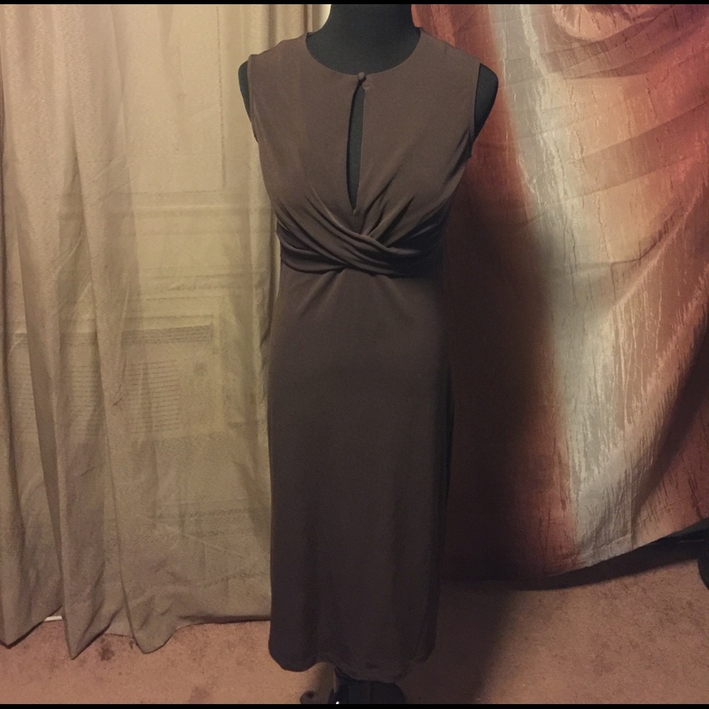 Moda International brown stretch dress size M