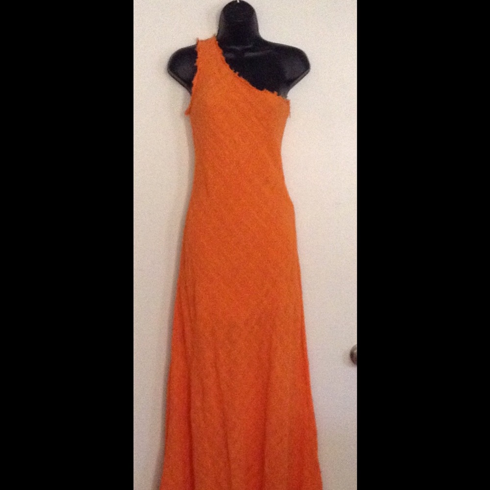 One shoulder maxi dress