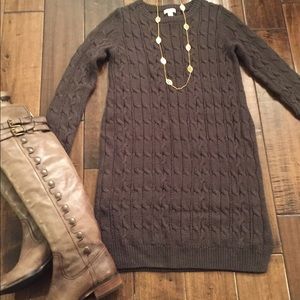 Olive Green Sweater Dress