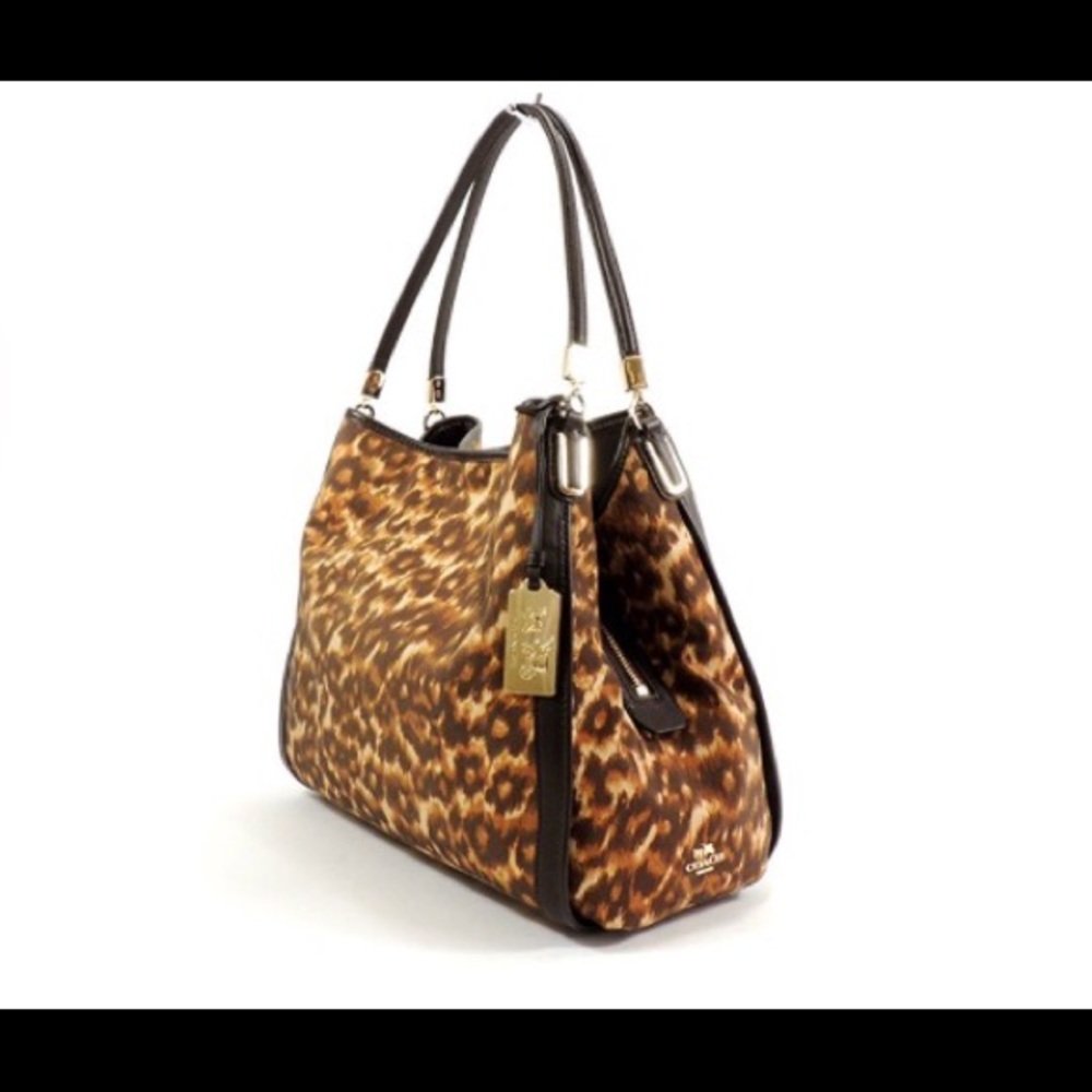 Coach Madison Ocelot Printed Phoebe Shoulder Bag