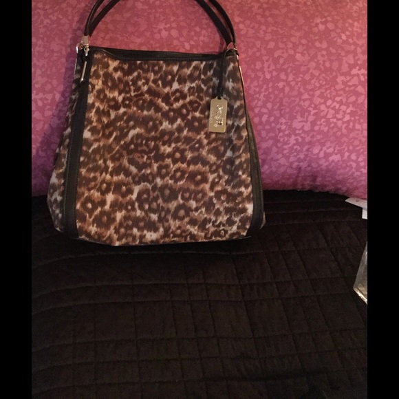 Coach Madison Ocelot Printed Phoebe Shoulder Bag - Picture 2 of 4