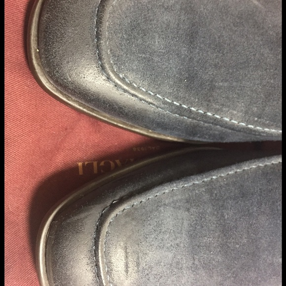 Bruno Magli Promil Navy Blue Suede Slip-On Loafers - Picture 5 of 8