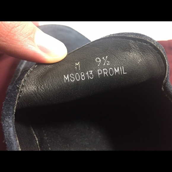 Bruno Magli Promil Navy Blue Suede Slip-On Loafers - Picture 7 of 8