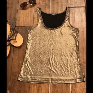 Metallic Gold Tank Top