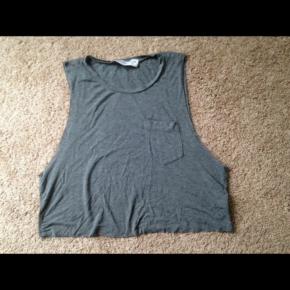 Grey crop top from Gypsy Warrior, with a pocket.