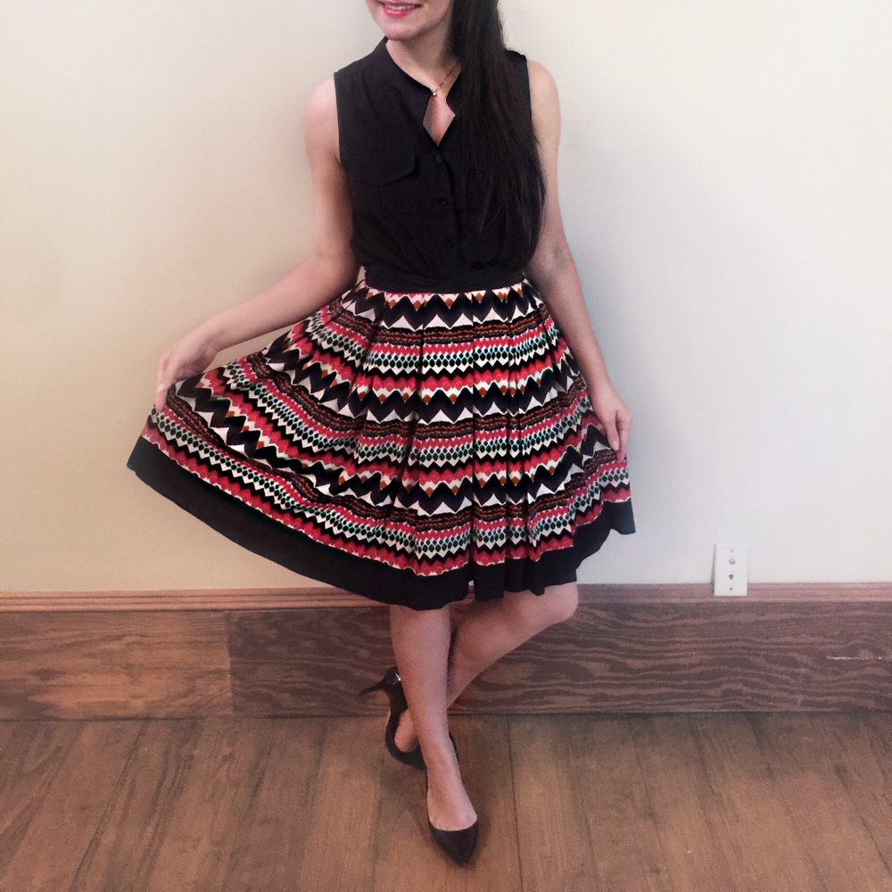 Pleated Circle Skirt