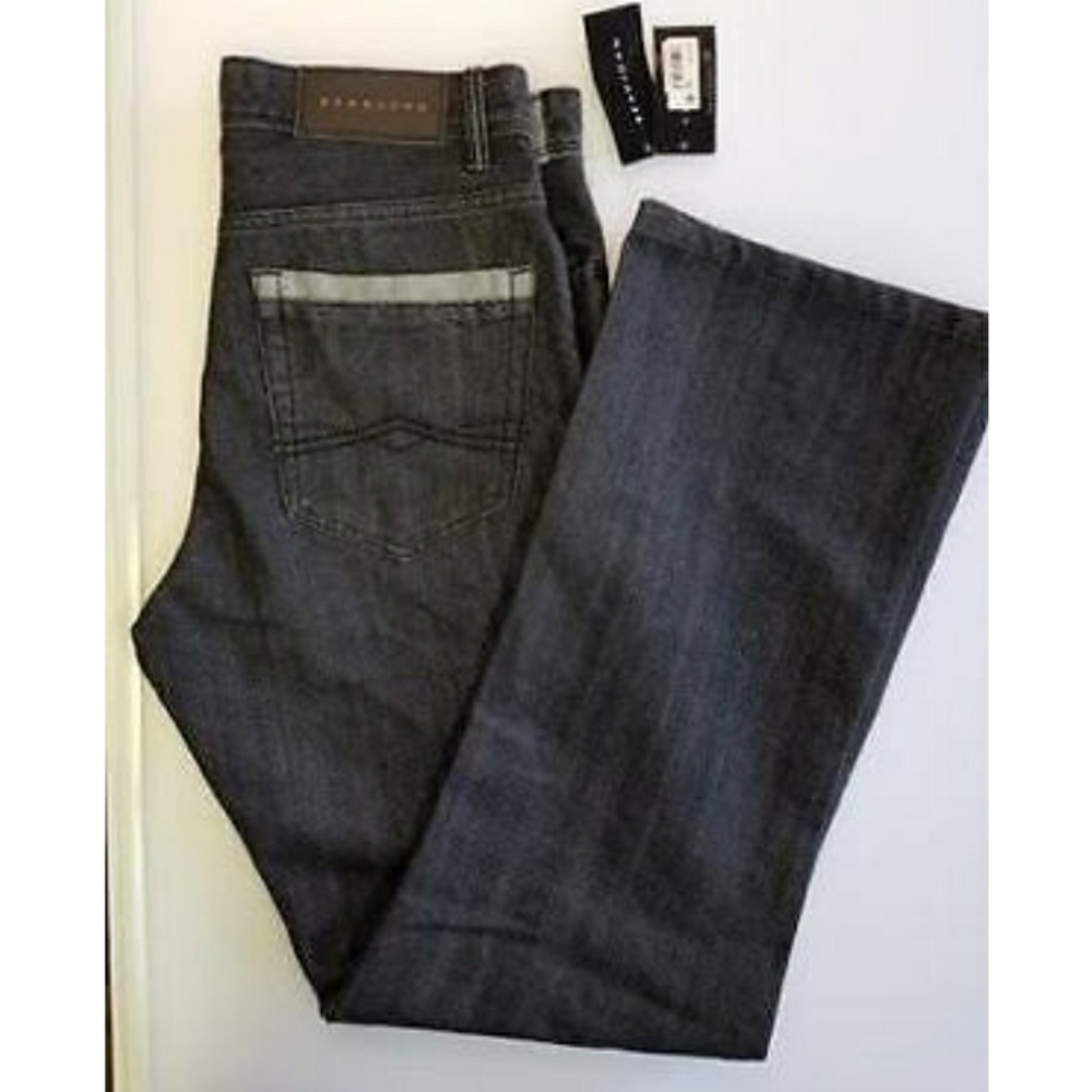 Sean John Relaxed Fit Rinse Black Jeans 30 x 32