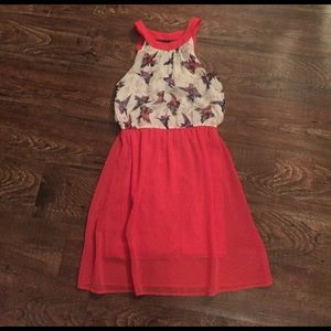 Bird printed dress
