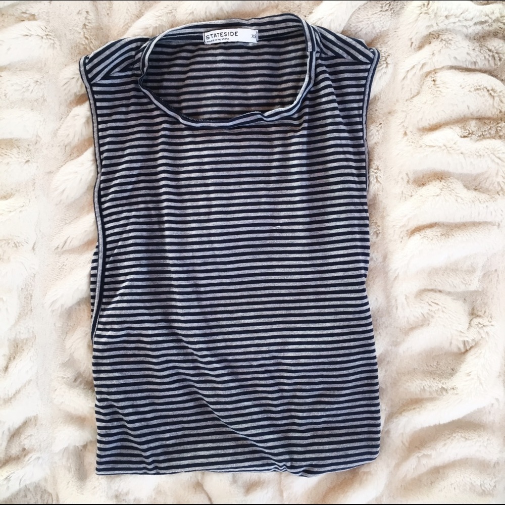 Striped stateside muscle tank