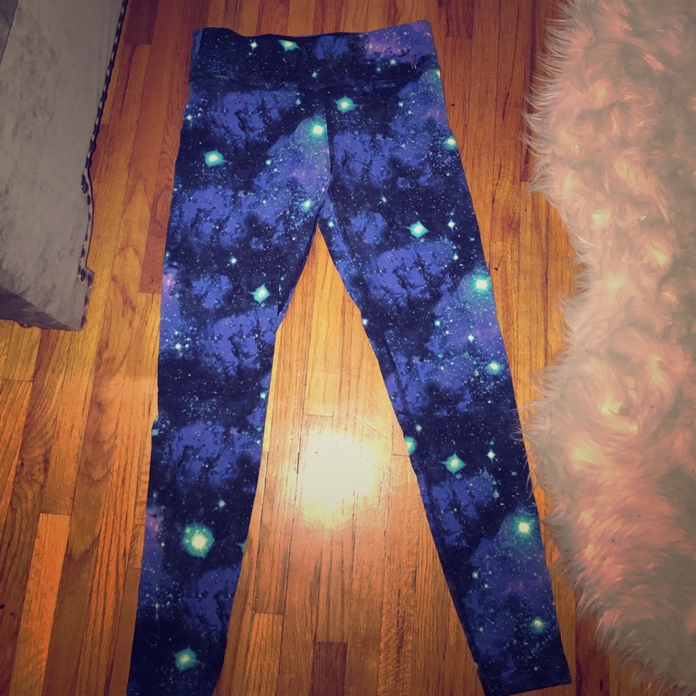 Victoria's Secret, Pink, Galaxy yoga pants.
