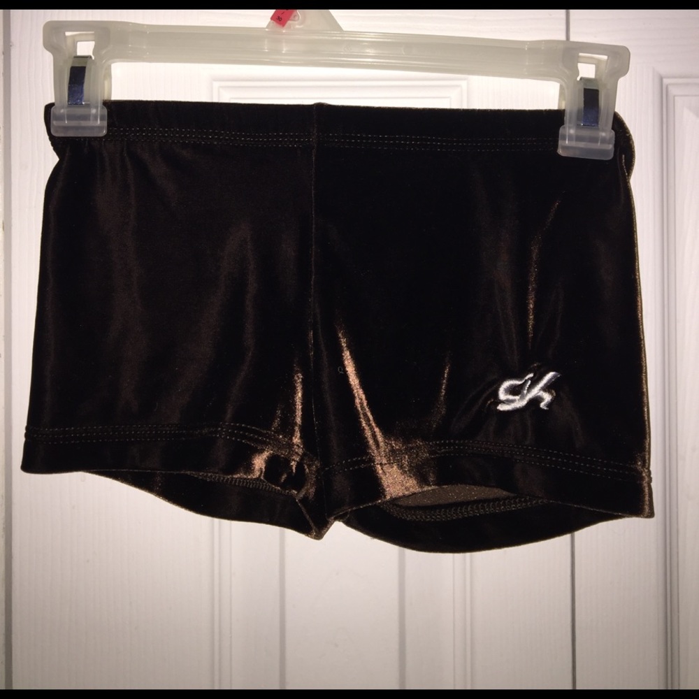 Brown Velvet GK Gymnastics Shorts
