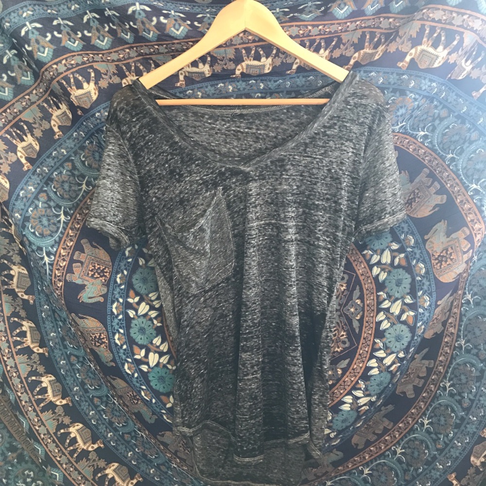 grey v neck