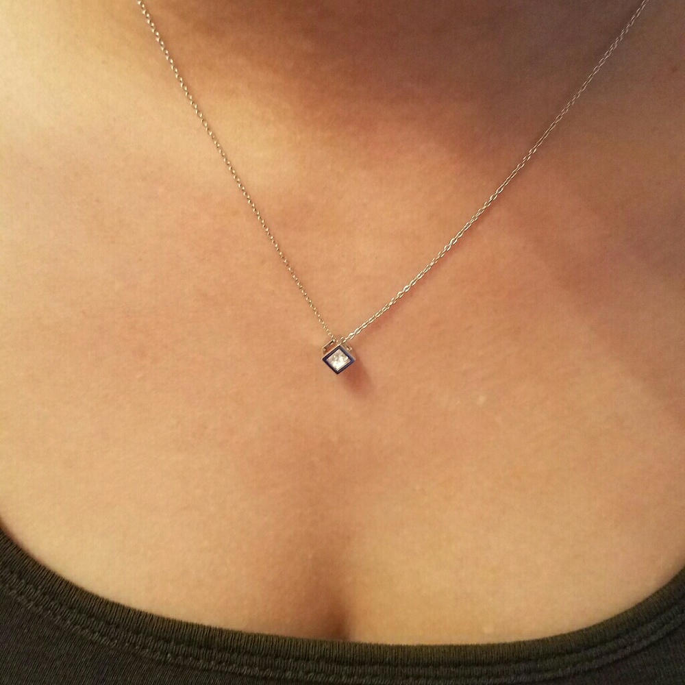 Silver Plated Necklace with Swarovski