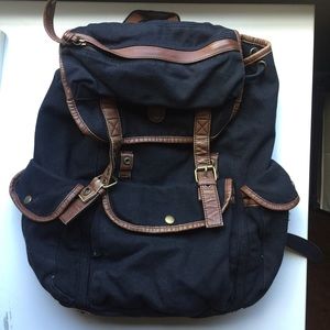 Black Canvas Backpack
