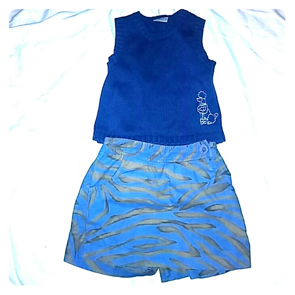 Talbots blue knit vest size 4 girl