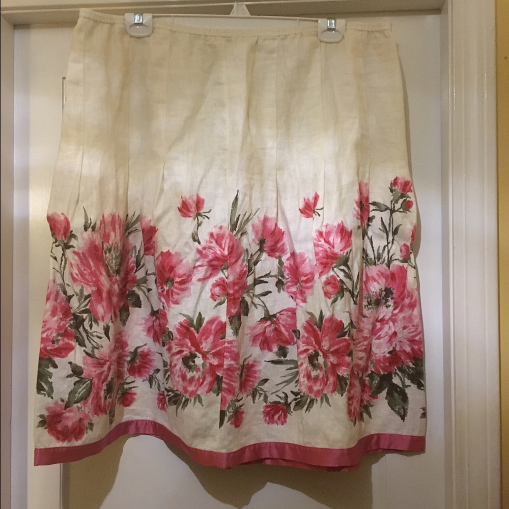 J.jill 100% Linen skirt size xl