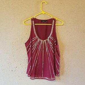 Maroon Sequin Tank