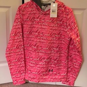Under armour pink sweatshirt