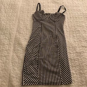 American Apparel Black and White Striped Bodycon!