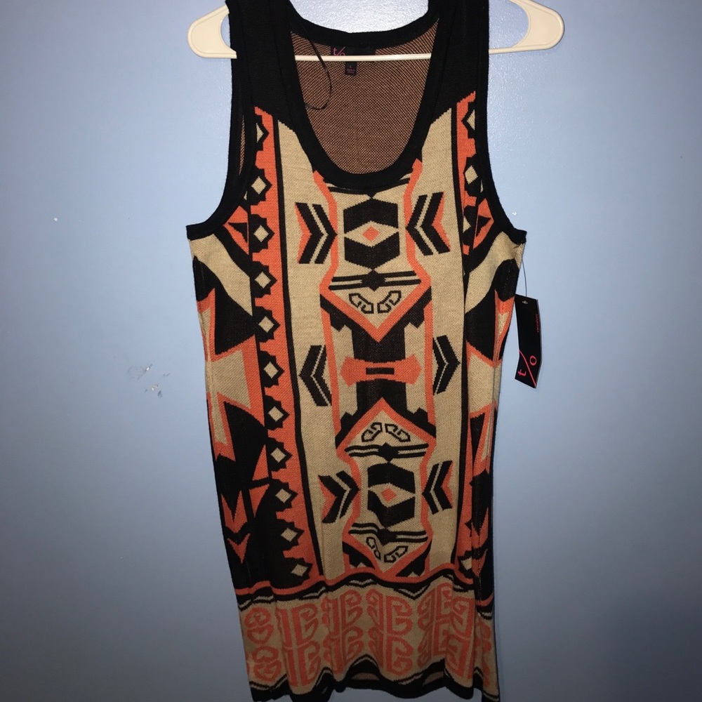 Tribal sweater dress
