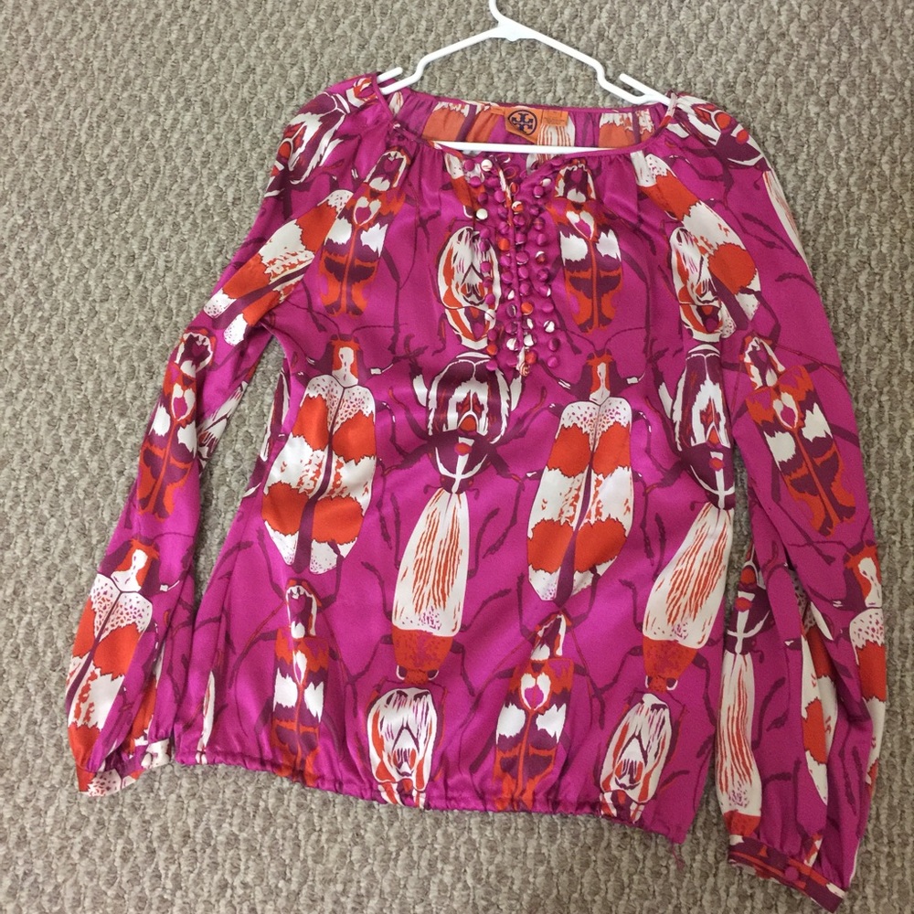 A Printed Tory Butch top.